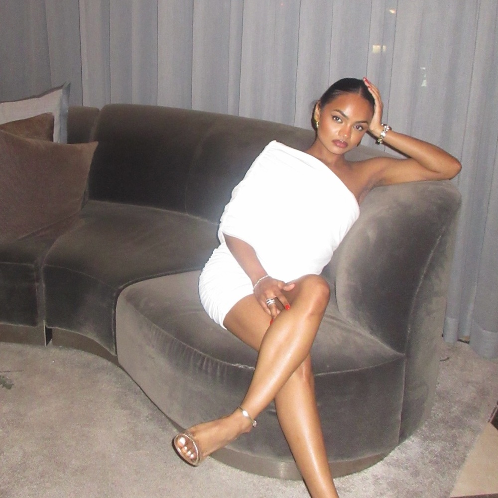 Zara White Asymmetrical Dress